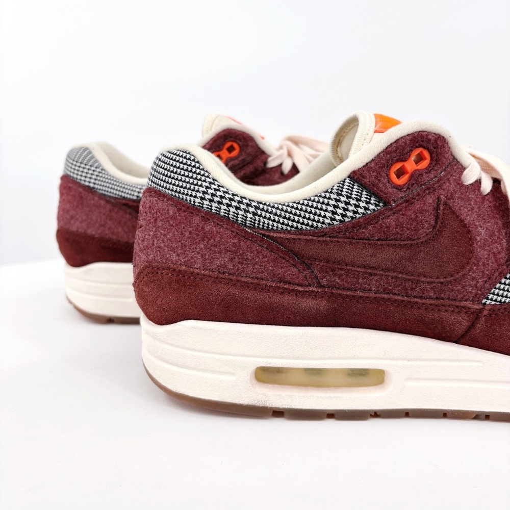 NIKE Men's Air Max 1 Houndstooth in the Bronze Eclipse Suede US 11.5 - Picture 6 of 13